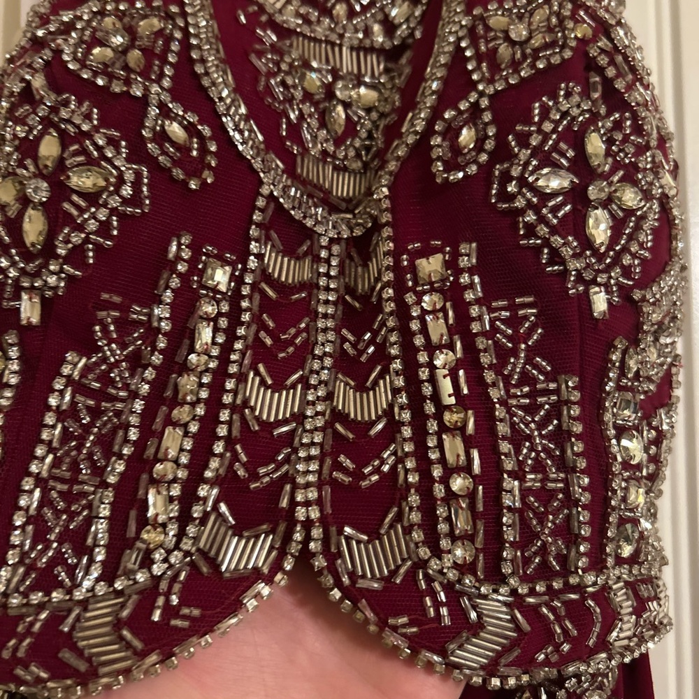 Rachel Allan Burgundy Two-Piece Prom Dress size 6 - Picture 8 of 16